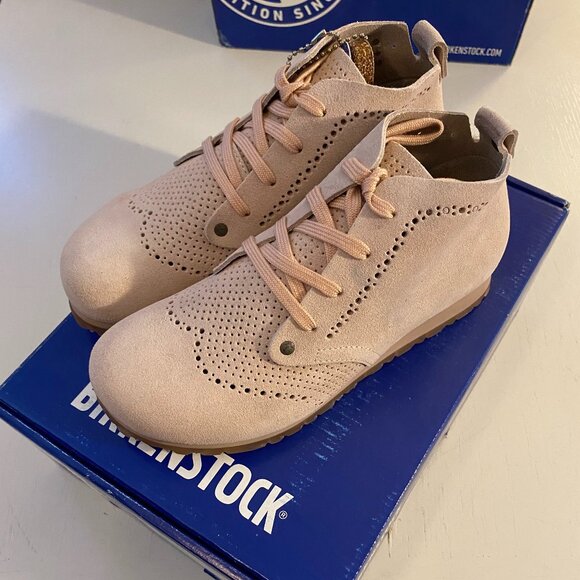 NIB Birkenstock Dundee Plus Rose Reptile Suede Chukka Sneakers EU 36 - Picture 2 of 6